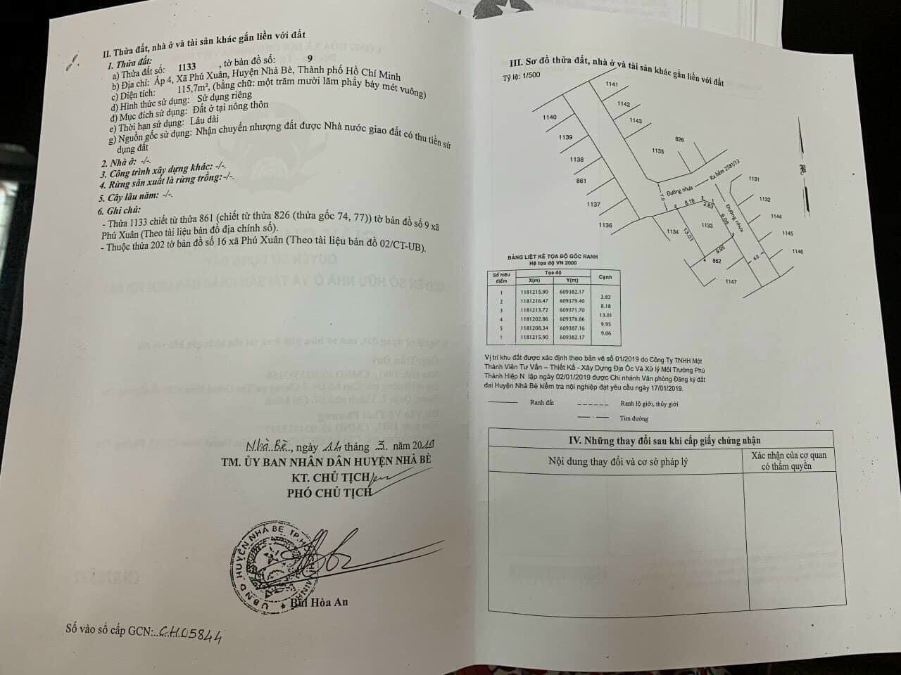 Bán lô nhì Huỳnh Tấn Phát 2 mặt tiền, đường nhựa 7m, giá cực rẻ!